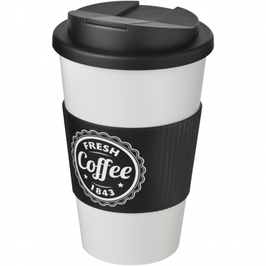 Logotrade Firmengeschenke das Foto: Americano® 350 ml Isolierbecher mit Schutzring & auslaufsicherem Schraubverschluss
