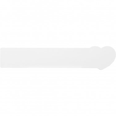 Logotrade Logogeschenke das Foto: Tait 15 cm herzförmiges Lineal aus Recycling-Kunststoff 