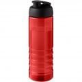 H2O Active® Eco Treble 750 ml Sportflasche mit Stülpdeckel, Rot / Tiefschwarz