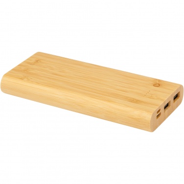 Logotrade Werbeartikel das Foto: Tulda 10.000 mAh Powerbank aus Bambus
