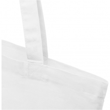 Logotrade Logogeschenke das Foto: Madras 140 g/m² Baumwoll Tragetasche aus GRS recycelter Baumwolle, 7L