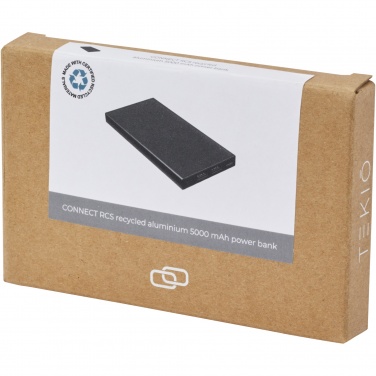 Logotrade Werbegeschenke das Foto: Connect 5000 mAh Powerbank aus recyceltem Aluminium