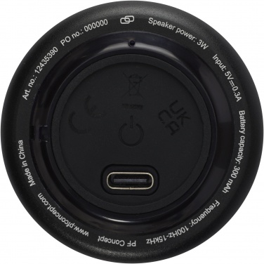 Logotrade Werbegeschenke das Foto: Rise 3 W Mini-Bluetooth®-Lautsprecher aus recyceltem RCS Aluminium 