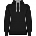Urban Kapuzenpullover für Damen, Tiefschwarz / Grau meliert