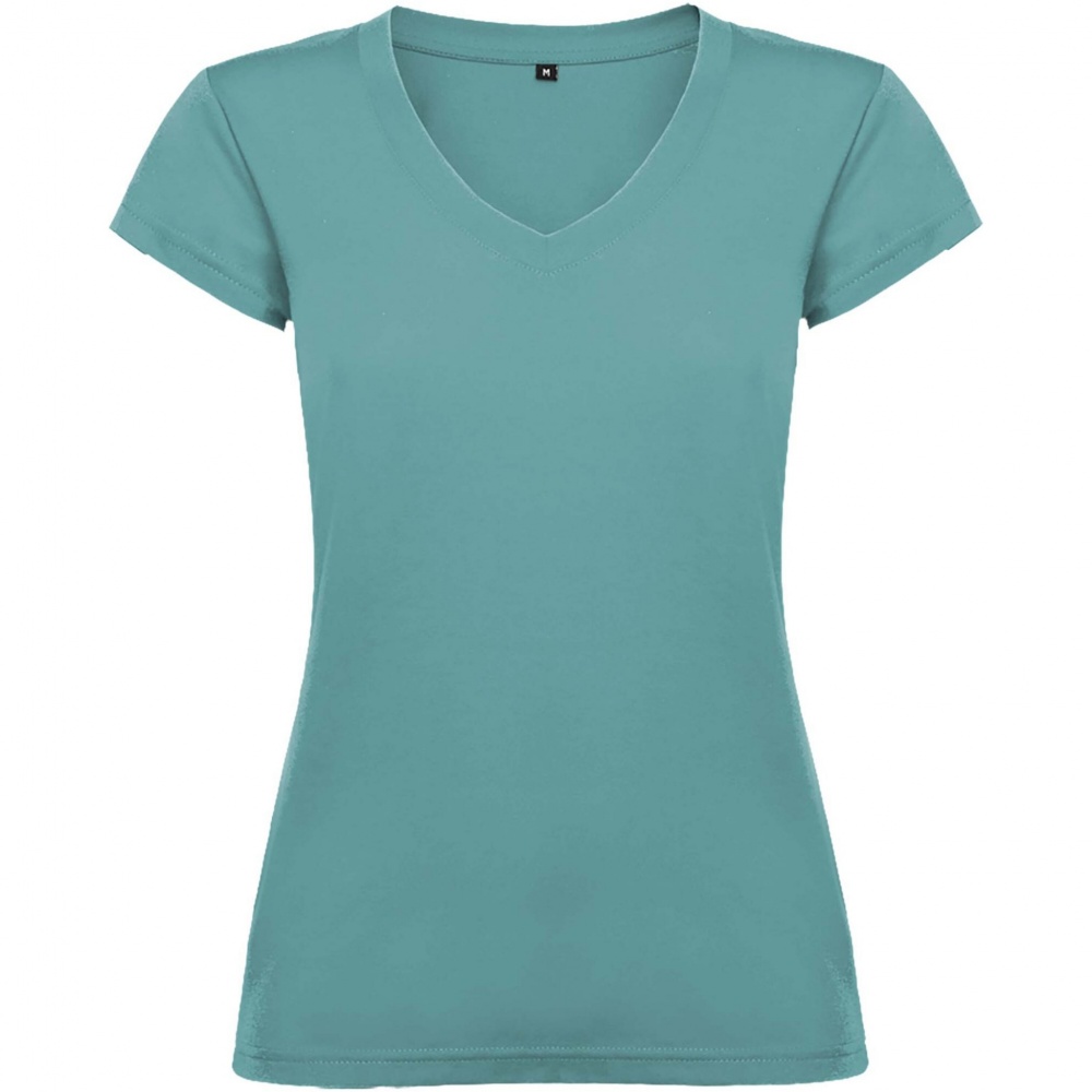 Logotrade Werbegeschenke das Foto: Victoria T-Shirt mit V-Ausschnitt für Damen