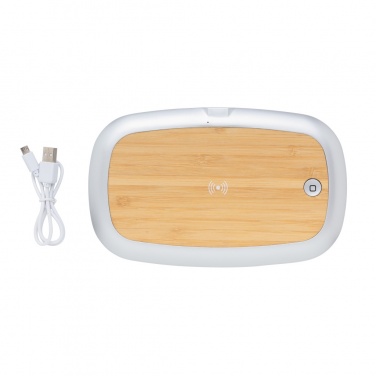 Logotrade Werbegeschenke das Foto: Rena UV-C Sterilisations-Box mit 5W Wireless Charger
