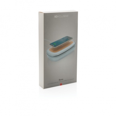 Logotrade Werbeartikel das Foto: Rena UV-C Sterilisations-Box mit 5W Wireless Charger