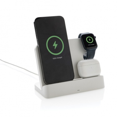 Logotrade werbemittel das Foto: Joltz dual 15W-Ladegerät aus RCS rec. ABS mit iWatch-Slot