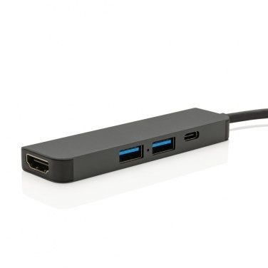 Logotrade werbemittel das Foto: Terra Hub aus RCS recyceltem Aluminium mit HDMI-Input