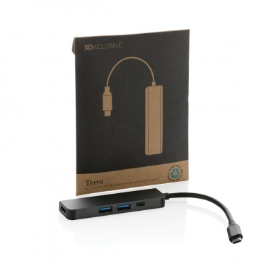Logotrade Firmengeschenke das Foto: Terra Hub aus RCS recyceltem Aluminium mit HDMI-Input