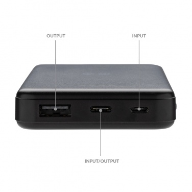 Logotrade Firmengeschenke das Foto: 5.000mAh 5W Wireless Powerbank aus RCS recyceltem Kunststoff