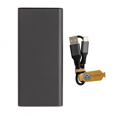 Logotrade Firmengeschenke das Foto: Terra 20.000mAh 20W Powerbank aus RCS recyceltem Aluminium