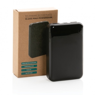 Logotrade Werbeartikel das Foto: 10.000 mAh Powerbank aus RCS Standard recyceltem Kunststoff