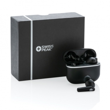 Logotrade Werbeartikel das Foto: Swiss Peak TWS Ohrhörer 2.0 aus RCS recyceltem Kunststoff