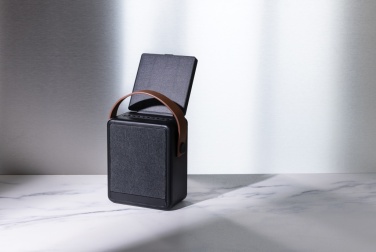 Logotrade Geschäftsgeschenke das Foto: Skywave 12W Solar-Lautsprecher aus RCS recyceltem Kunststoff