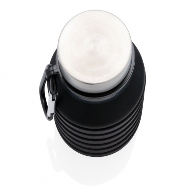 Logotrade Werbeartikel das Foto: Auslaufgeschützte faltbare Silikonflasche