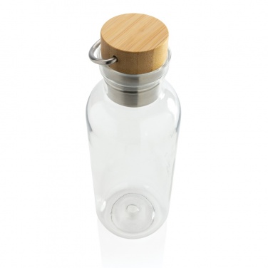 Logotrade Werbegeschenke das Foto: RCS rPET Flasche with Bambusdeckel und Griff