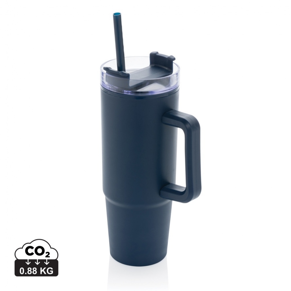 Logotrade Geschäftsgeschenke das Foto: Tana Becher aus RCS recyceltem Kunststoff mit Griff 900ml