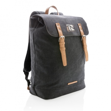 Logotrade Firmengeschenke das Foto: Canvas Laptop-Rucksack, PVC-frei