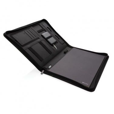 Logotrade Werbegeschenke das Foto: Air 5W Wireless Charging Portfolio A4 mit 5.000mAh Powerbank