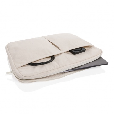 Logotrade Werbeartikel das Foto: Laluka AWARE™ 15,6" Laptoptasche aus recycelter Baumwolle