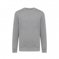 Iqoniq Etosha Lightweight Sweater aus recycelter Baumwolle, Anthrazit meliert hell
