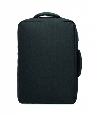 Logotrade Logogeschenke das Foto: Ein sicherer 15-Zoll-Laptop-Rucksack aus 300D RPET mit einer 210D RPET-Fütterung und individuell anpassbarem Druck