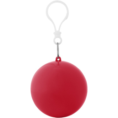 Logotrade Werbegeschenke das Foto: Xina Regenponcho in ballförmiger Hülle mit Schlüsselanhänger