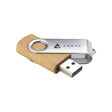 Logotrade werbemittel das Foto: USB Twist Bambus 64 GB