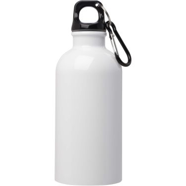 Logotrade Werbegeschenke das Foto: Oregon 400 ml RCS-zertifizierte, einwandige Trinkflasche aus Edelstahl mit Karabinerhaken