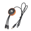 Großes Kabel 4in1 mit beleuchtetem Logo - i5w, Beige