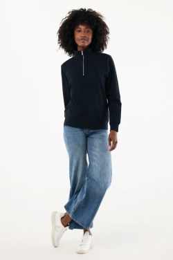 Logotrade Firmengeschenke das Foto: IQONIQ Elgon Quarter-Zip-Sweater aus rec. Baumwolle