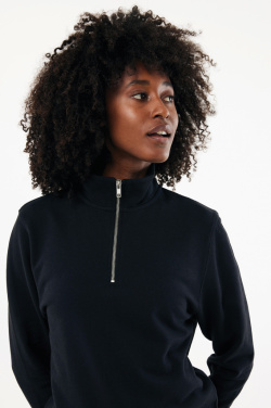 Logotrade Logogeschenke das Foto: IQONIQ Elgon Quarter-Zip-Sweater aus rec. Baumwolle