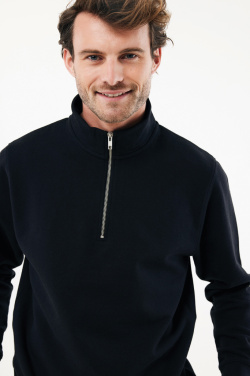 Logotrade Werbegeschenke das Foto: IQONIQ Elgon Quarter-Zip-Sweater aus rec. Baumwolle