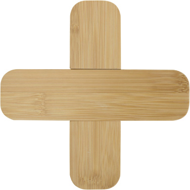 Logotrade Werbeartikel das Foto: Croc Untersetzer aus Bambus – groß