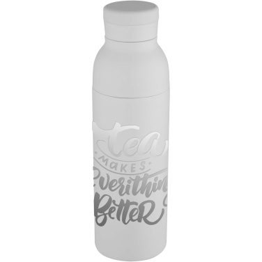Logotrade Werbeartikel das Foto: Illuminate 650 ml RCS doppelwandige Isolierflasche aus recyceltem Edelstahl