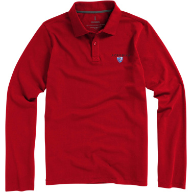 Logotrade Firmengeschenke das Foto: Oakville Langarm Poloshirt für Herren