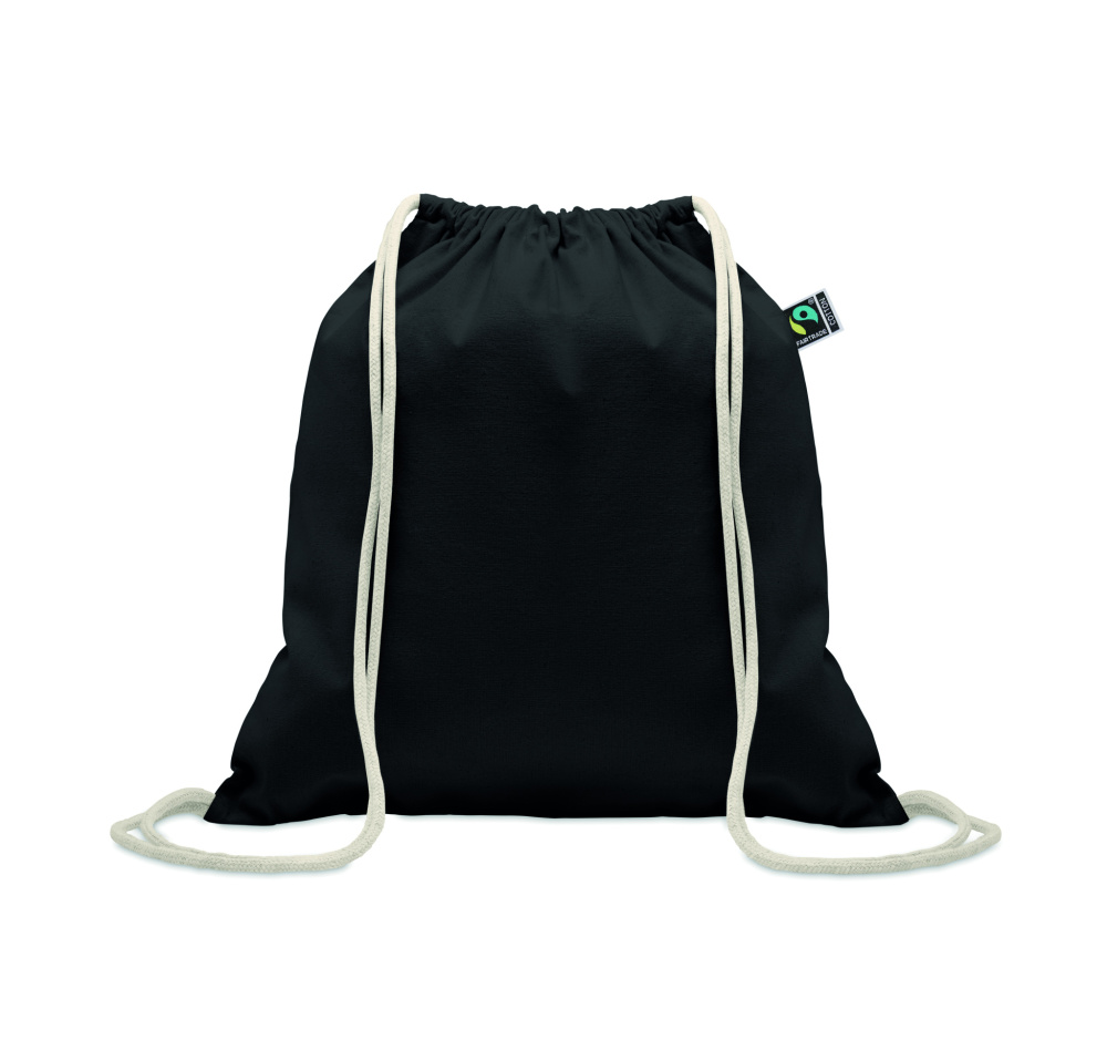 Logotrade Werbegeschenke das Foto: Kordelzugbeutel Fairtrade 180g