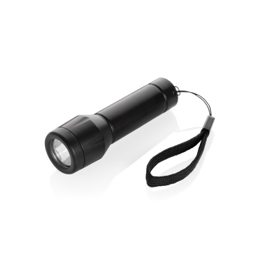 Logotrade Werbeartikel das Foto: Flara USB-aufladbare Taschenlampe aus RCS recyceltem ABS