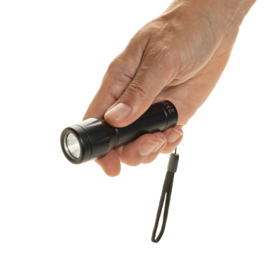 Logotrade Werbegeschenke das Foto: Flara USB-aufladbare Taschenlampe aus RCS recyceltem ABS