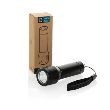 Logotrade Logogeschenke das Foto: Flara USB-aufladbare Taschenlampe aus RCS recyceltem ABS