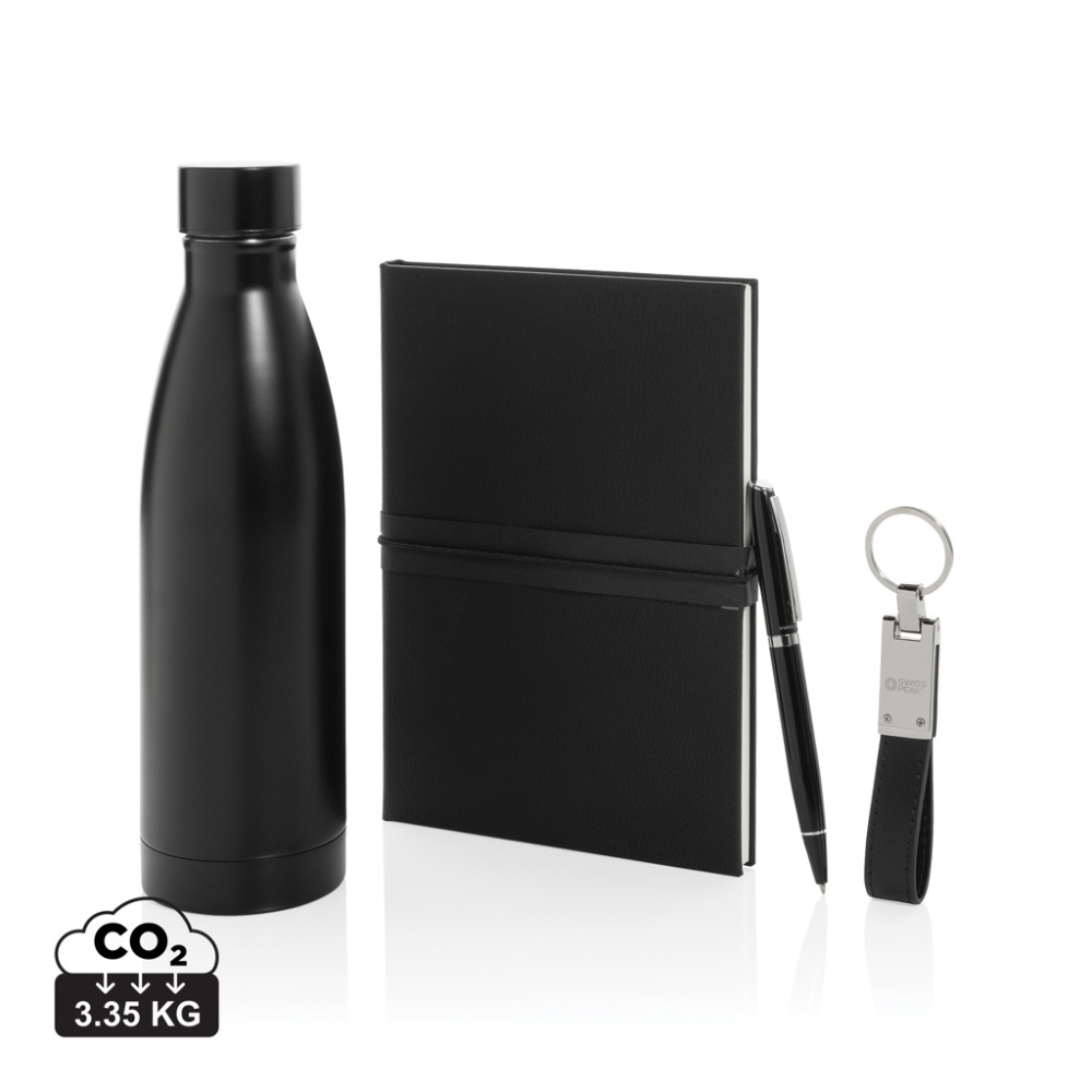 Logotrade werbemittel das Foto: Swiss Peak RCS Deluxe Business-Set mit Flasche