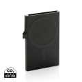 Magnetischer RFID-Kartenhalter aus Aluminium für Smartphones, Schwarz