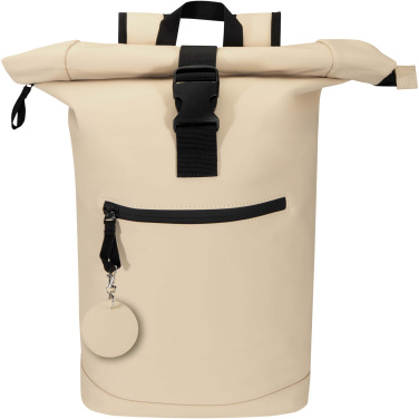 Logotrade Werbeartikel das Foto: Resi Plus GRS recycelter runder Charm Schlüsselanhänger