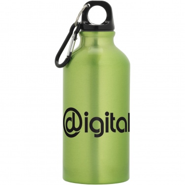 Logotrade promotional item picture of: Oregon 400 ml aluminium water bottle with carabiner