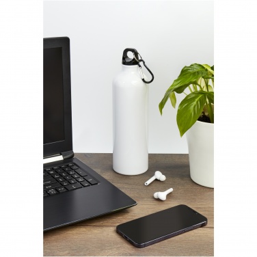 Logotrade promotional merchandise image of: Oregon 770 ml aluminium water bottle with carabiner