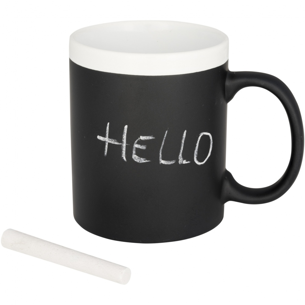 Logo trade advertising products image of: Chalk-write 330 ml ceramic mug