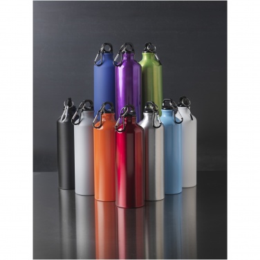 Logo trade promotional merchandise photo of: Oregon 770 ml matte water bottle with carabiner