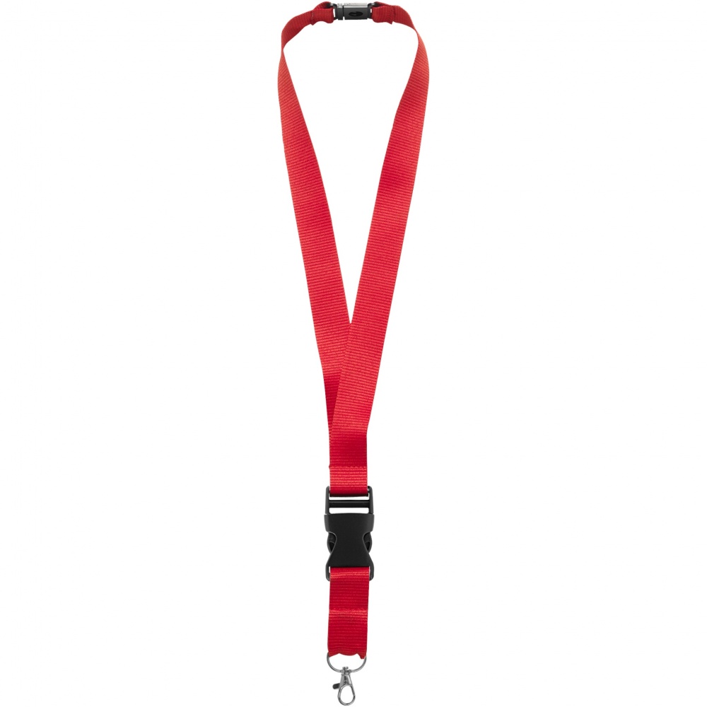 Logo trade promotional giveaways image of: Yogi lanyard detachable buckle break-away closure