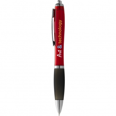 Logo trade promotional gift photo of: Nash ballpoint pen coloured barrel and black grip